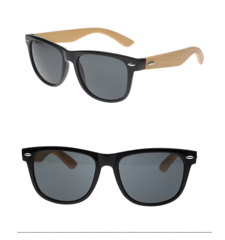 Træ solbrille i det bedst sælgende wayfarer design. - accessories.dk - billede 3