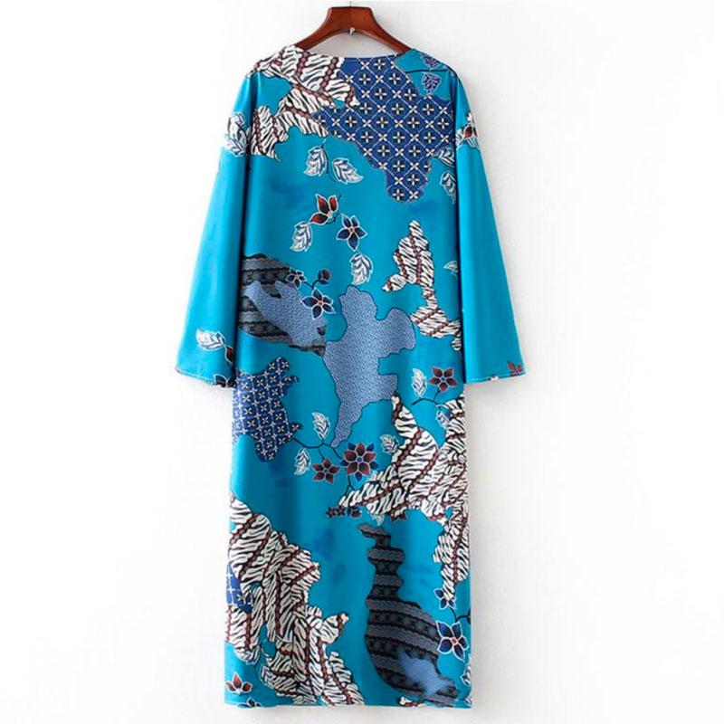Smuk kimono i flot farve og mønster design - accessories.dk - billede 2