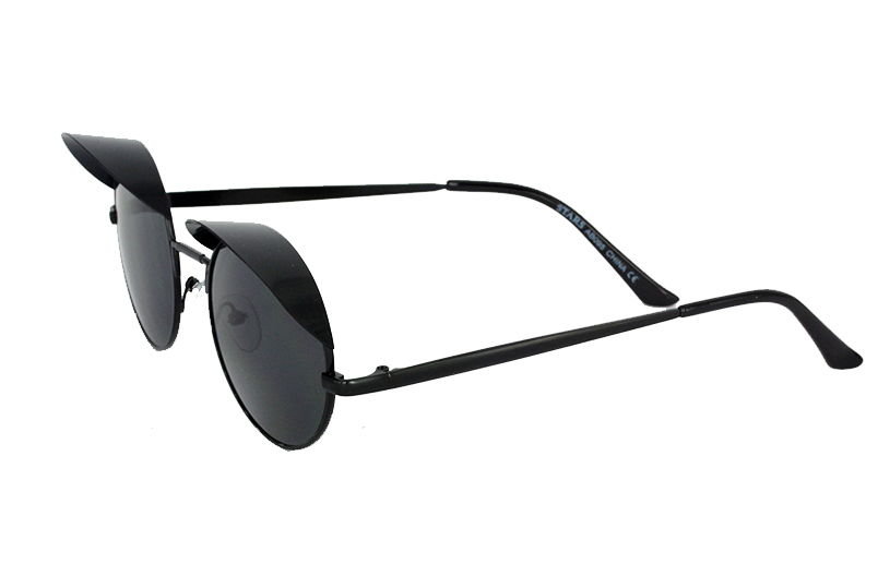 Lækker solbrille i rundt design med lille skygge - accessories.dk - billede 2
