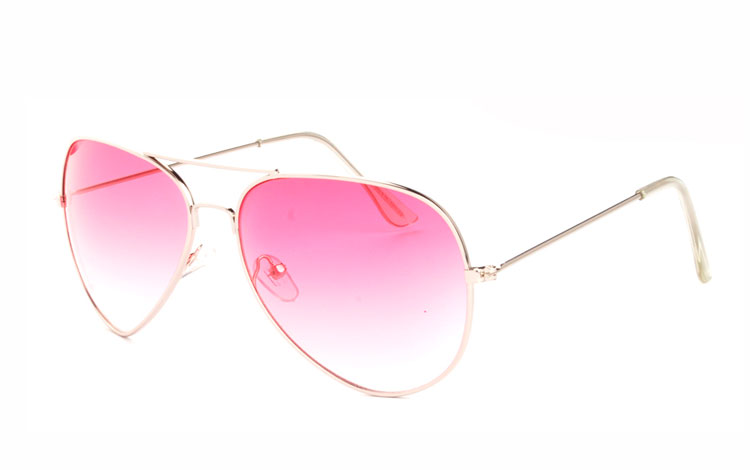Lyserøde aviator solbriller