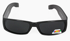 Sort polaroid solbrille i enkelt råt look - Design nr. 3073