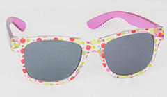 Wayfarer solbrille til børn med prikdesign