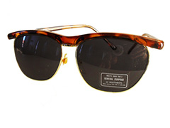 Tortoise brun solbrille i clubmaster look. - Design nr. 319