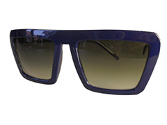 Blå kantet solbrille i grafisk design - Design nr. 838