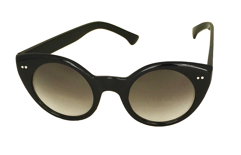 Black sort cat eye solbrille