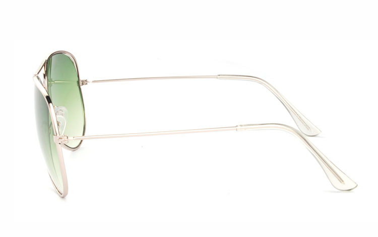 Aviator solbrille med grønne glas - accessories.dk - billede 3