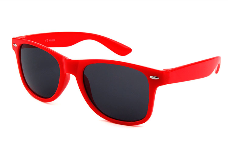 Wayfarer solbrille i rød