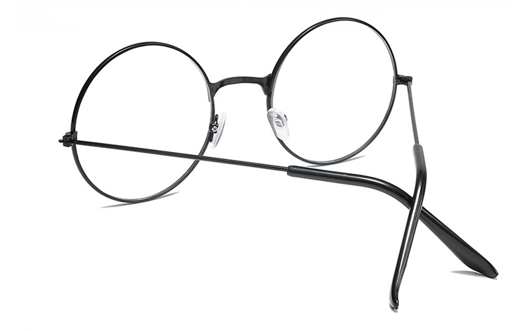 Sort metal brille med klart glas uden styrke - accessories.dk - billede 3