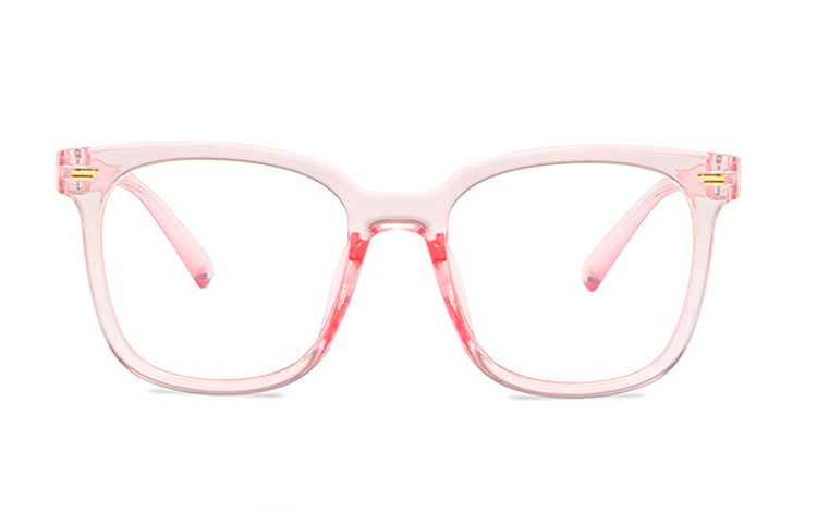 Flot lyserød stilet brille med klart glas, uden styrke - accessories.dk - billede 2