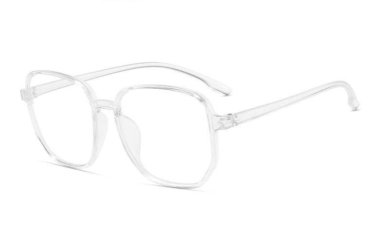 Retro inspireret brille i robust klart design