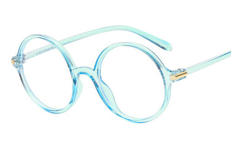 Lys tyrkisblå transparent brille med klart glas uden styrke - accessories.dk - billede 2