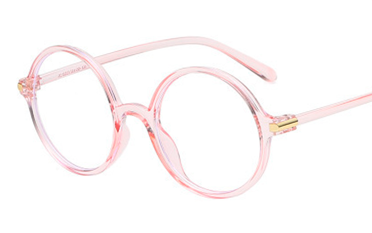 Lyserød transparent brille med klart glas uden styrke - accessories.dk - billede 2