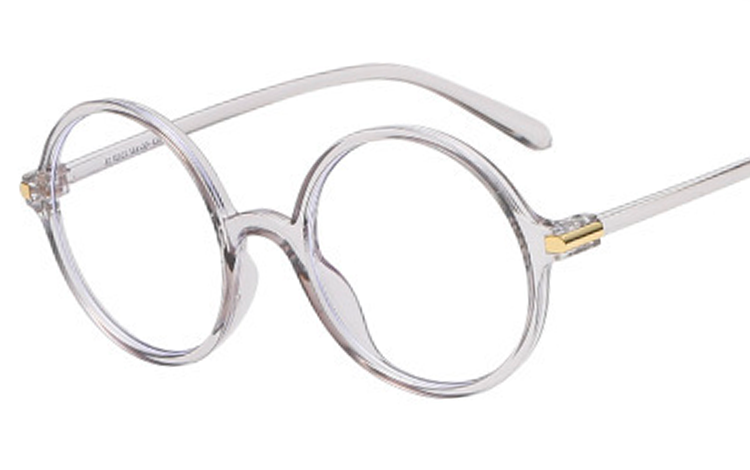 Grå transparent brille med klart glas uden styrke - accessories.dk - billede 2