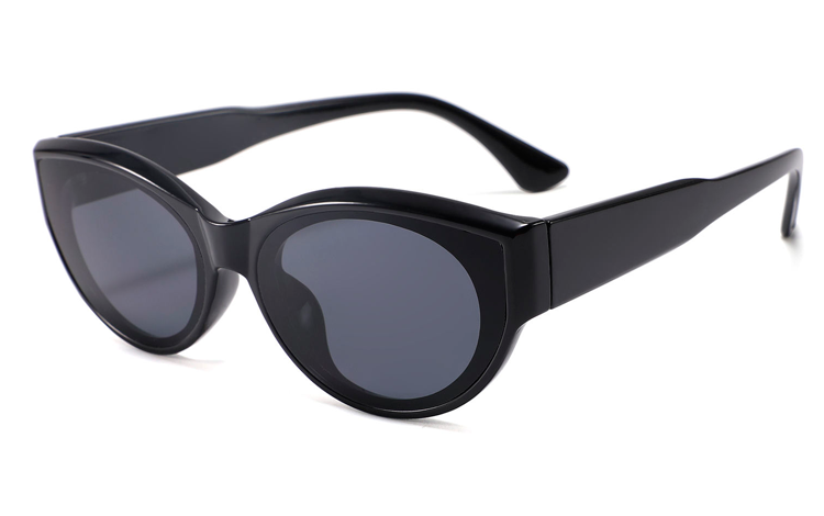RÃ¥ men feminin cat-eye solbrille i kraftigt design