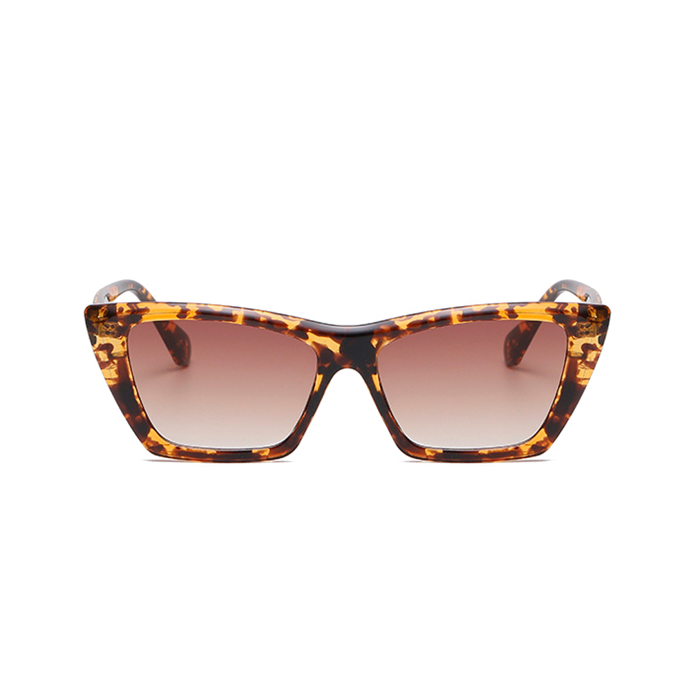 Cateye solbrille med kant i brune farver - accessories.dk - billede 2