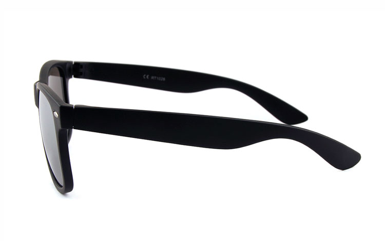 Sort wayfarer med spejlglas - accessories.dk - billede 3