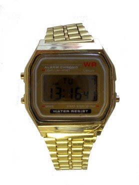 Guld farvet armbåndsur i casio look