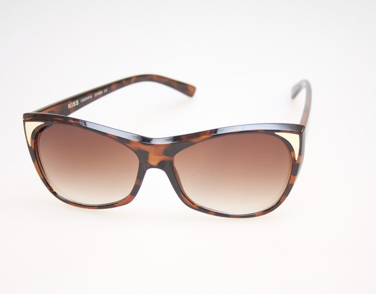 Cateye solbrille i skildpadde brun