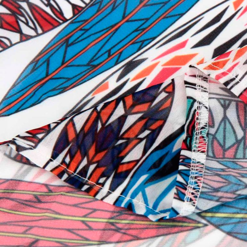 Kimono i let og luftigt design med fjer design. - accessories.dk - billede 3