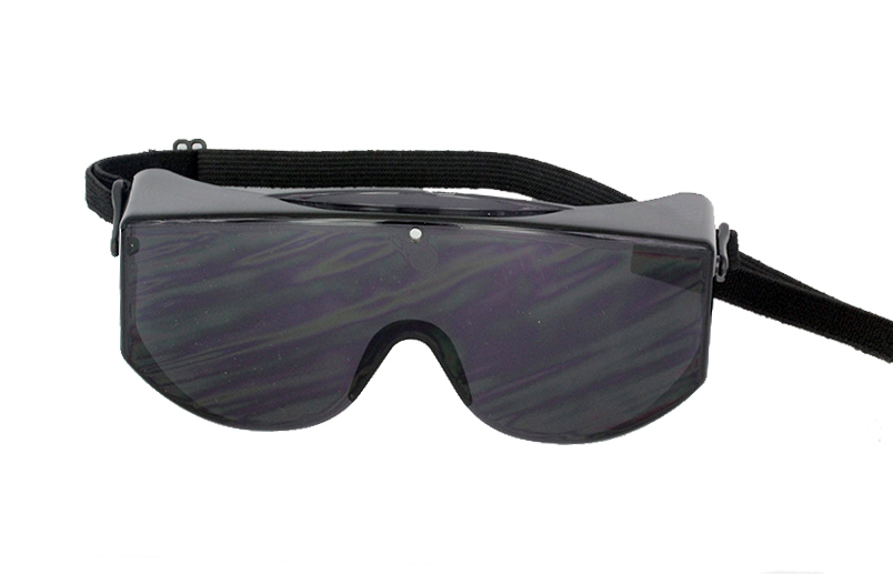 Sort kæmpe solbrille / beskyttelses solbrille med elastik 