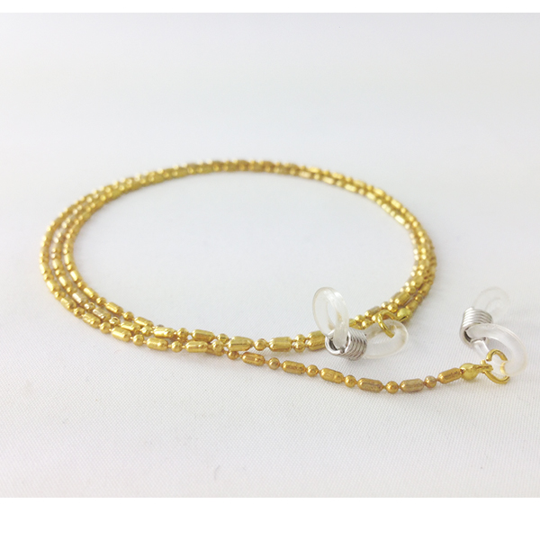 Brillekæde i feminin guldfarvet kæde