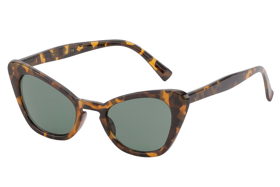 Skildpadde / leopard brun cateye solbrille