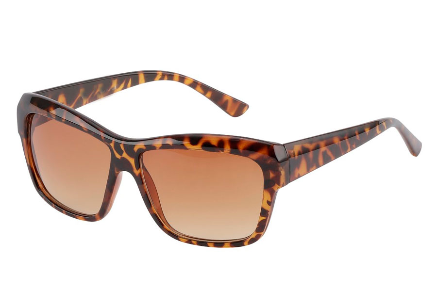 SkÃ¸n kvinde solbrille i leopard / skildpadde brunt stel