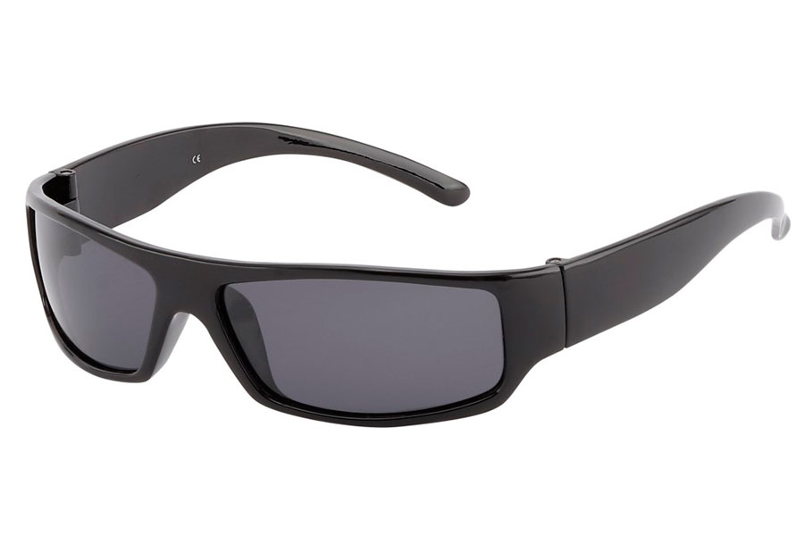 Maskulin solbrille i enkelt sort design