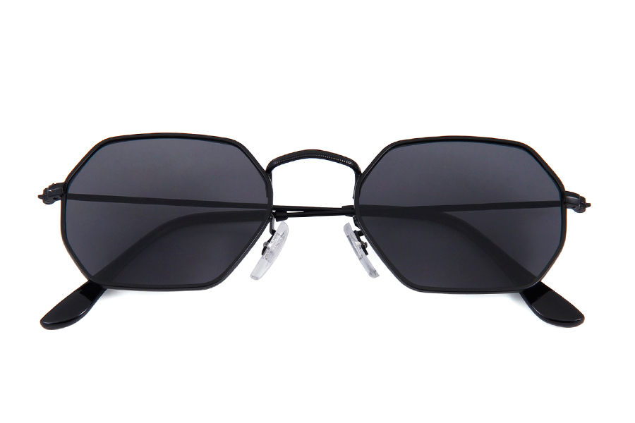 Octagonal solbrille med flade linser - accessories.dk - billede 2