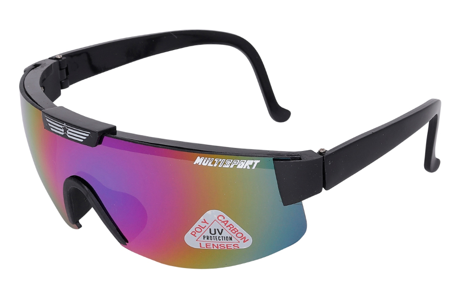 Cykel/ sports brille i RETRO design med hvid stjerne/stribe detalje