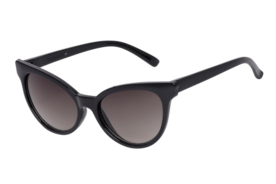 Feminin cat-eye solbrille i let design.