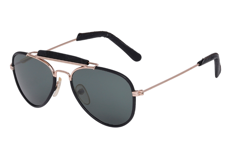 LILLE aviator / pilot brille i Retro design med sort 