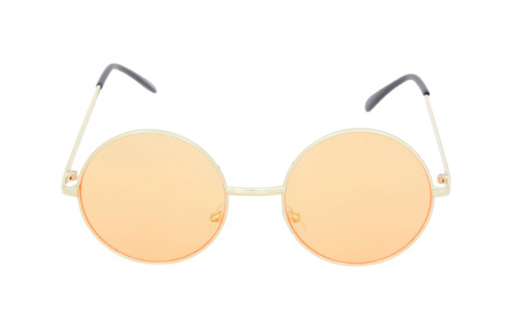 Orange gul brille i rundt design. God kørebrille