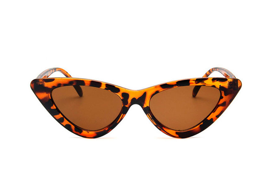 FrÃ¦k skilpadde brun solbrille i Cat-Eye design.