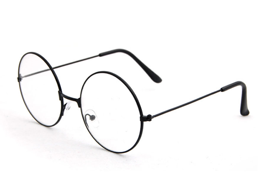 Stor sort metal brille i det moderigtige John Lennon look