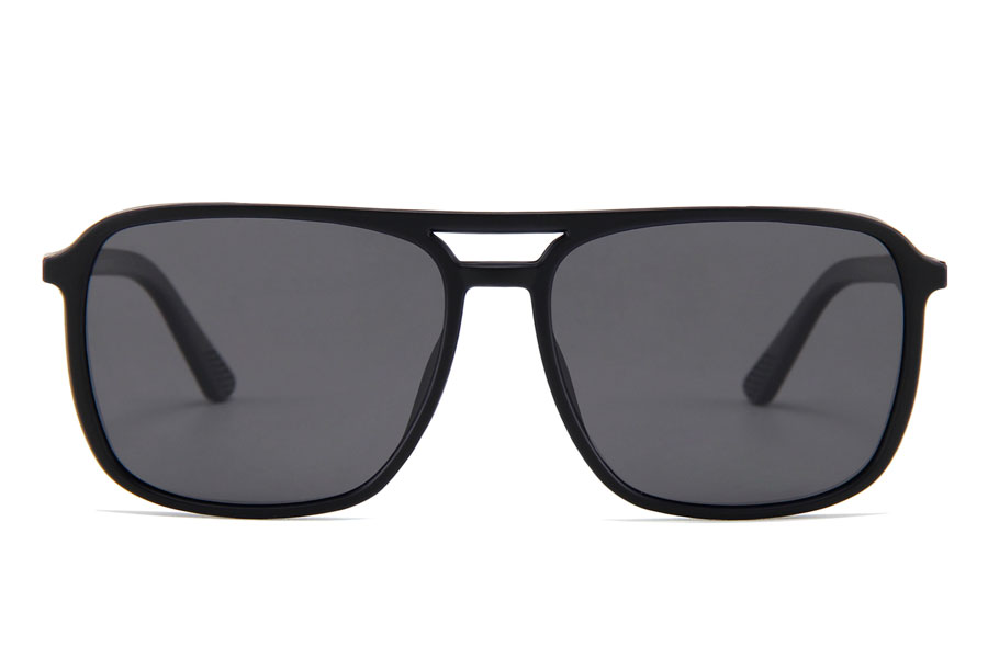 Mat sort solbrille med mindre stykke sidebeskyttelse. - accessories.dk - billede 2