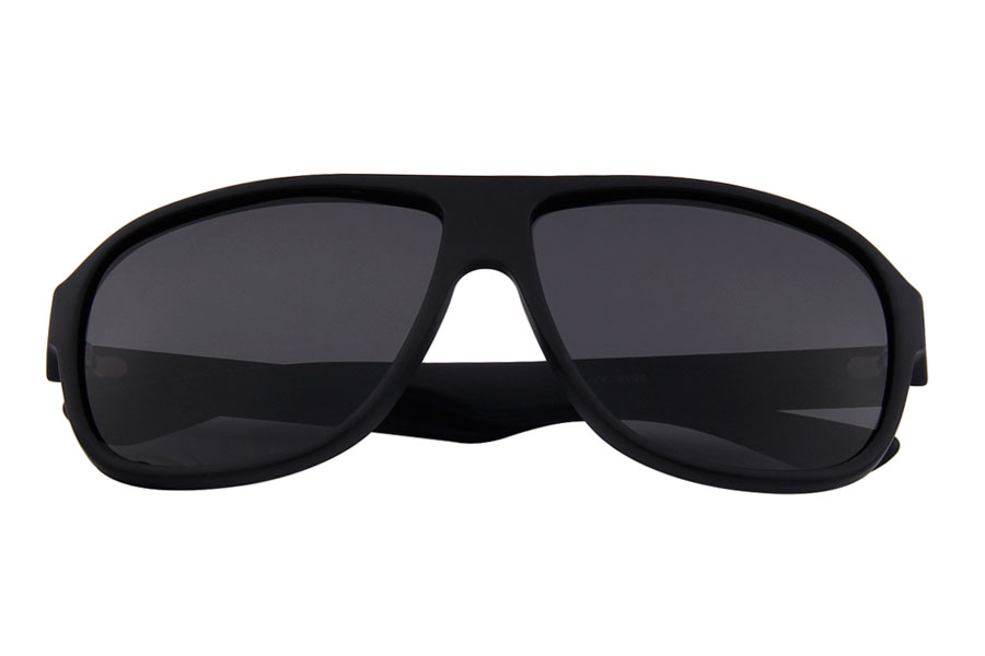 Mat sort solbrille i enkelt stilrent design. - accessories.dk - billede 4