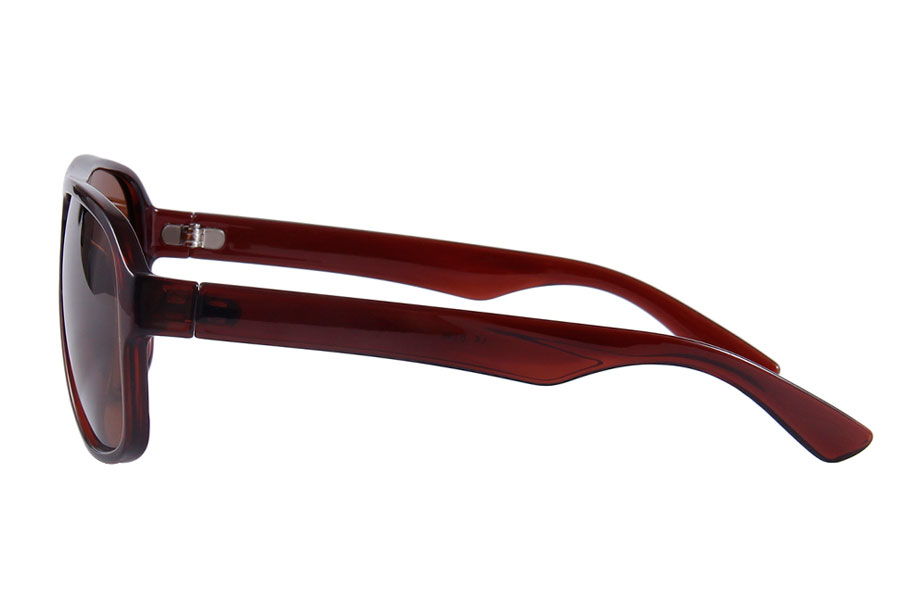 Rødbrun transparent solbrille i UNISEX design. - accessories.dk - billede 3