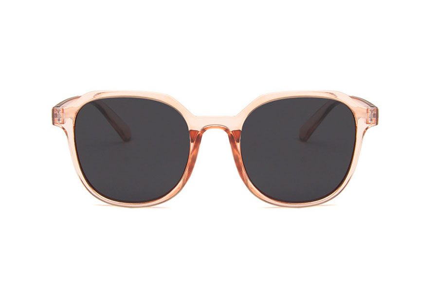 Dame solbrille i beige transparent stel med grå-sorte glas - accessories.dk - billede 2