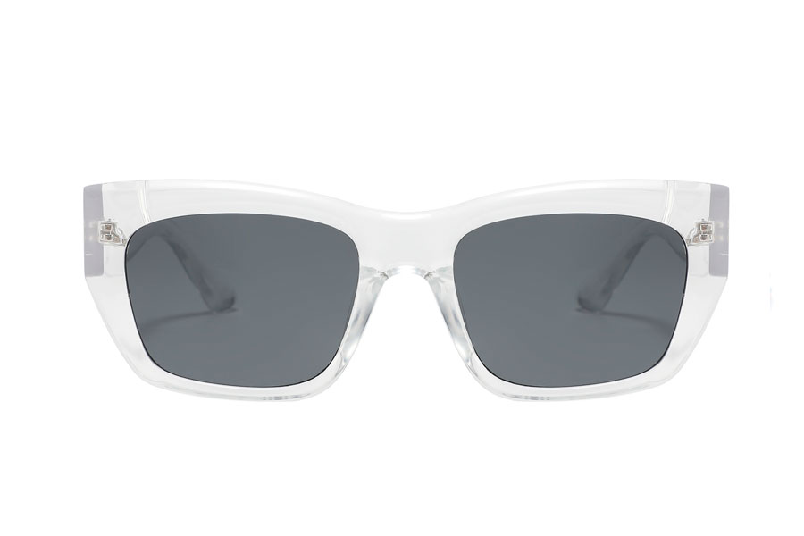 Klar transparent solbrille med kant - accessories.dk - billede 2