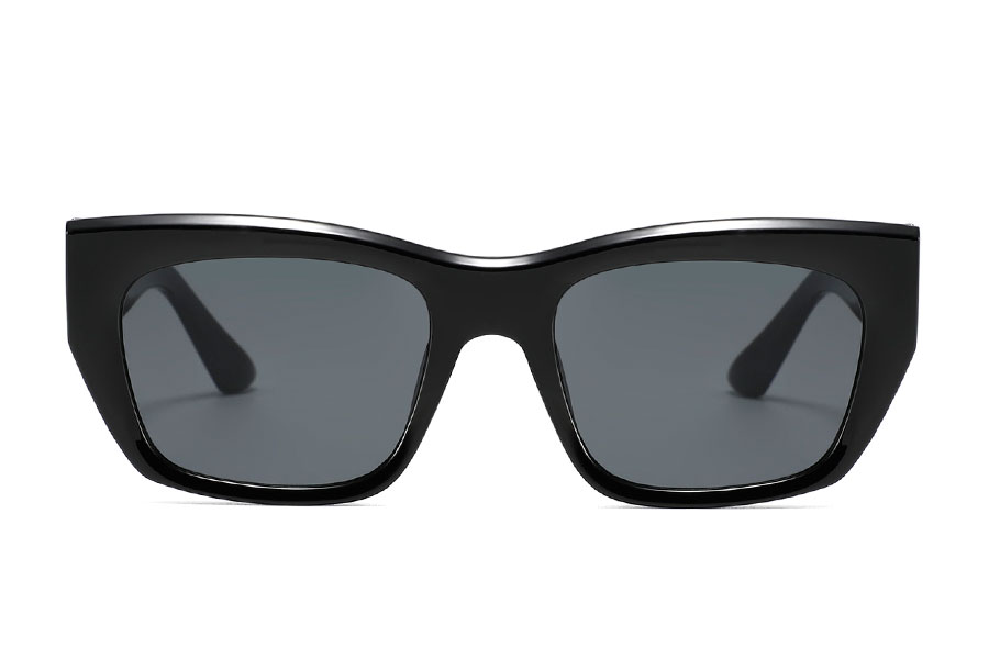 Kraftig robust solbrille i sort blank stel - accessories.dk - billede 2