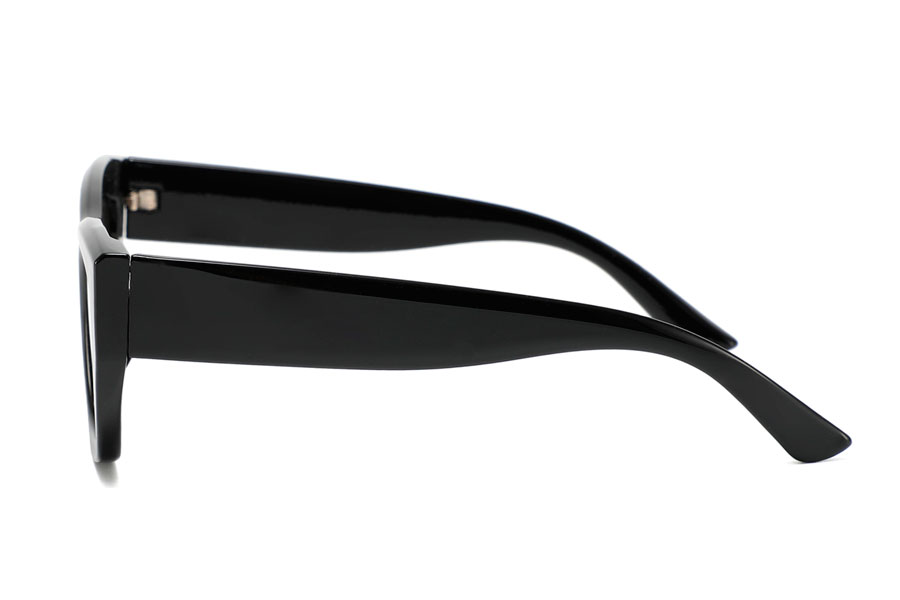 Kraftig robust solbrille i sort blank stel - accessories.dk - billede 3