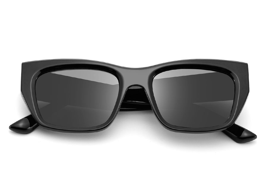 Kraftig robust solbrille i sort blank stel - accessories.dk - billede 4
