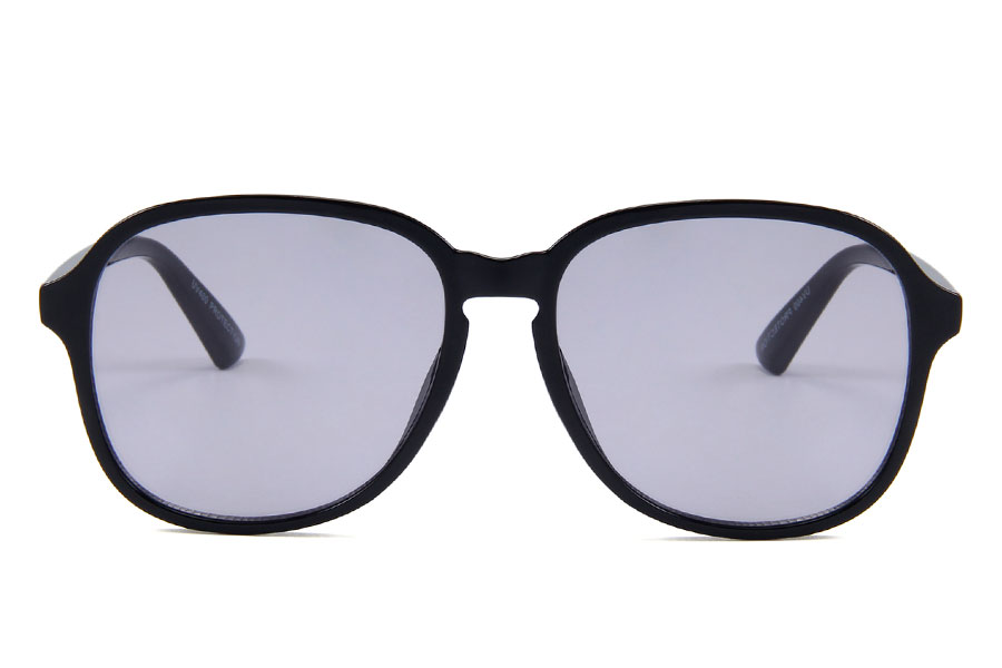 Solbrille i rundt design med lidt kant og lyse glas - accessories.dk - billede 2