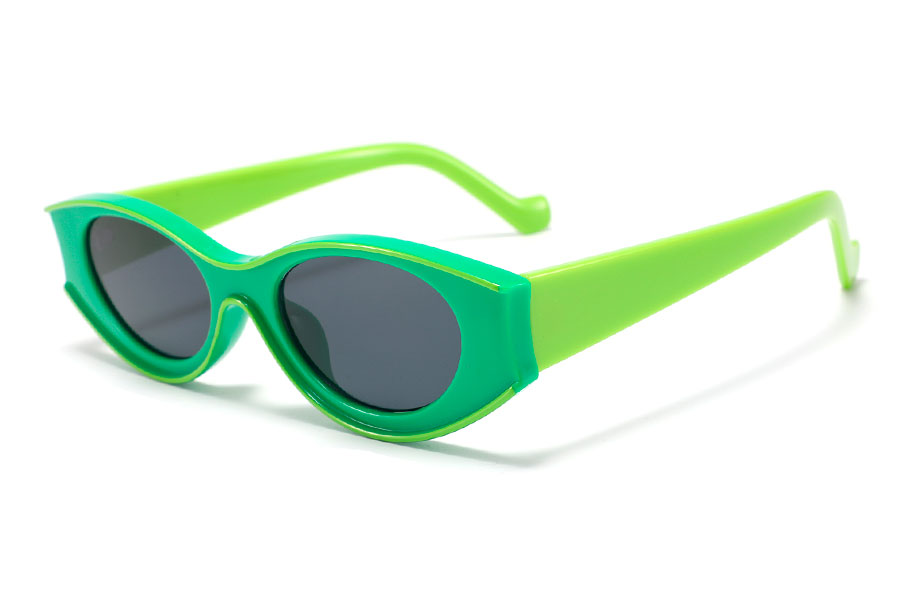 Grøn / lysegrøn hipster-racer solbrille