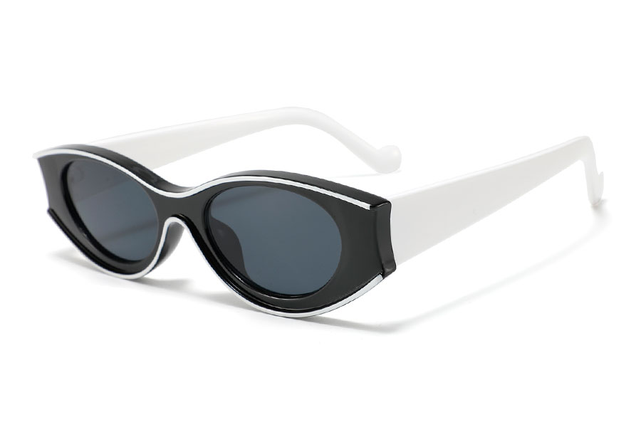 Sort og hvid hipster-racer solbrille
