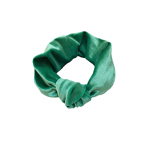 Støv-mintgrøn velour hårbånd - Design nr. 3349