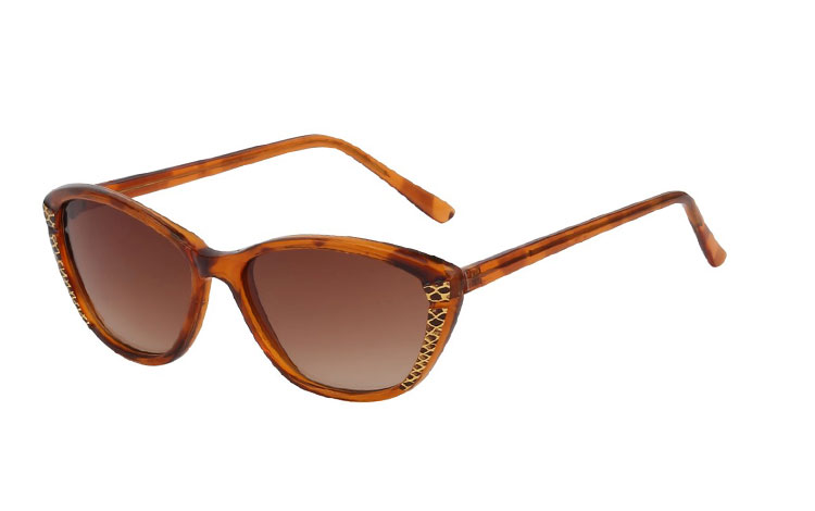 Leopard / skildpaddebrun cateye solbrille - Design nr. 3411
