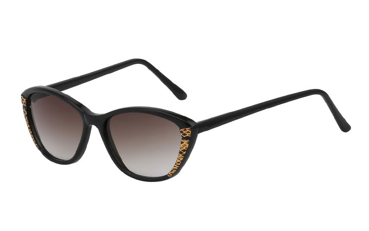 Sort cateye solbrille - Design nr. 3412