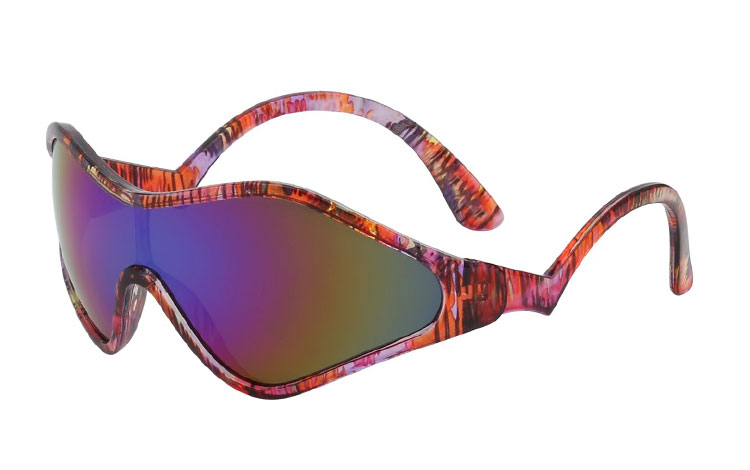 Ski solbrille i vilde retrofarver - Design nr. 3421